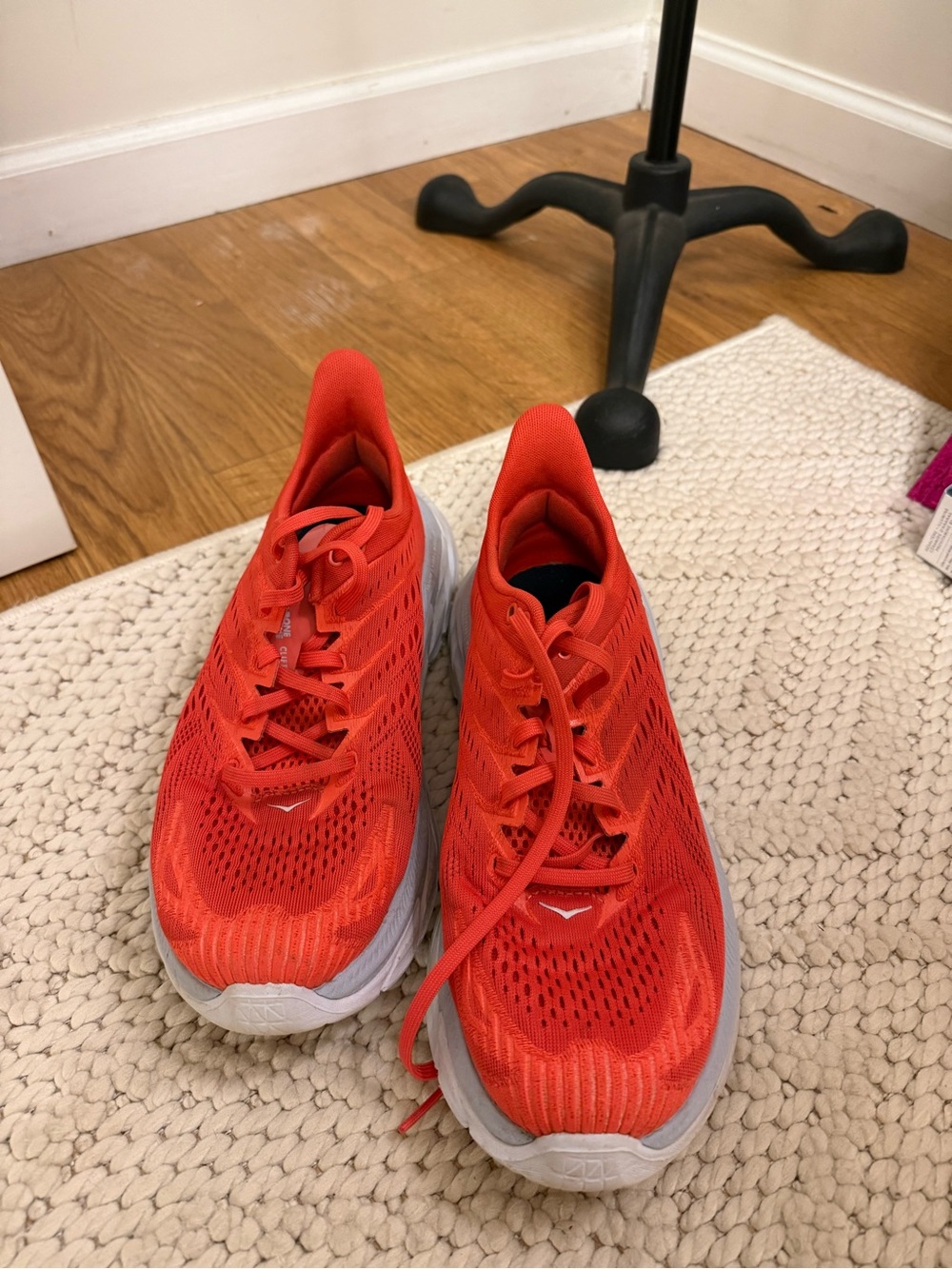 Hoka One One Women's Bright Red Athletic Running Shoes
